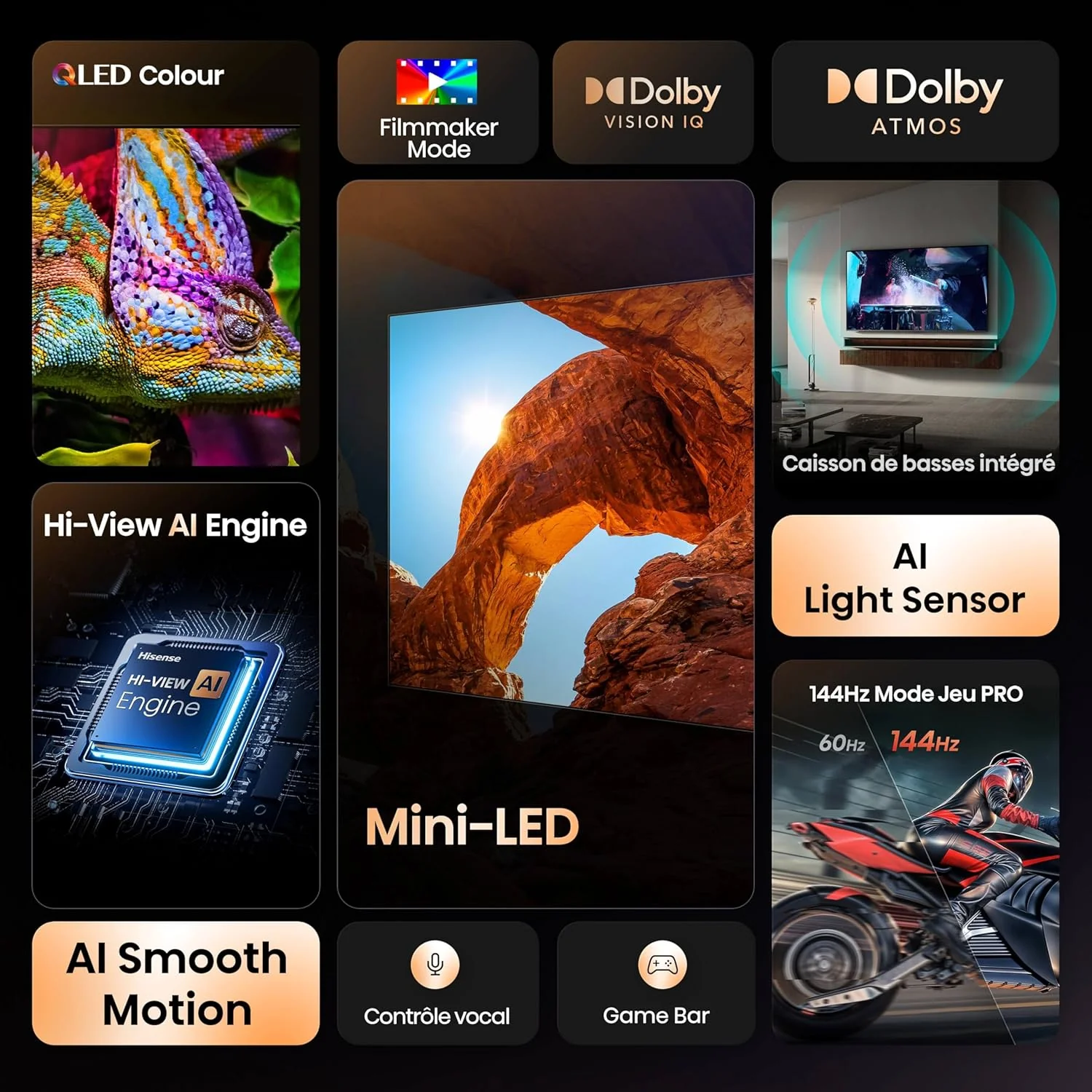 Hisense U7Q 65" Mini LED 4K UHD ULED Gaming Smart TV | 65U7Q - Image 2