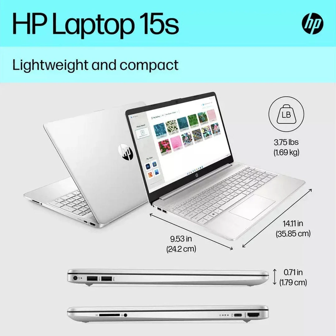 HP 15.6 Inch Intel Core i7 8GB RAM 512GB SSD Laptop - Silver | 15s-fq5030na - Image 6