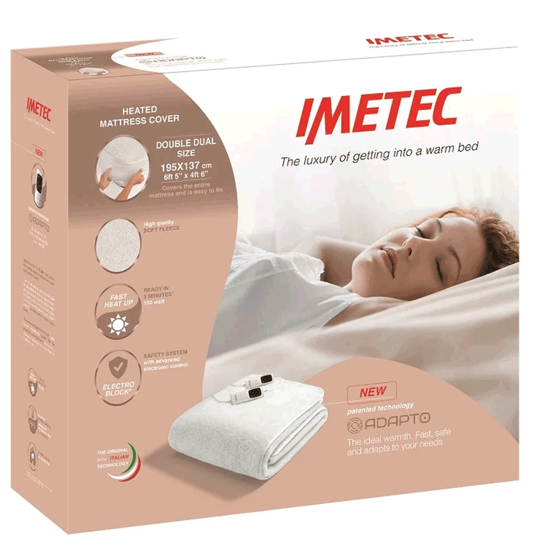 Imetec Fleece Adapto Double Dual Mattress Cover | 16733 - Image 3