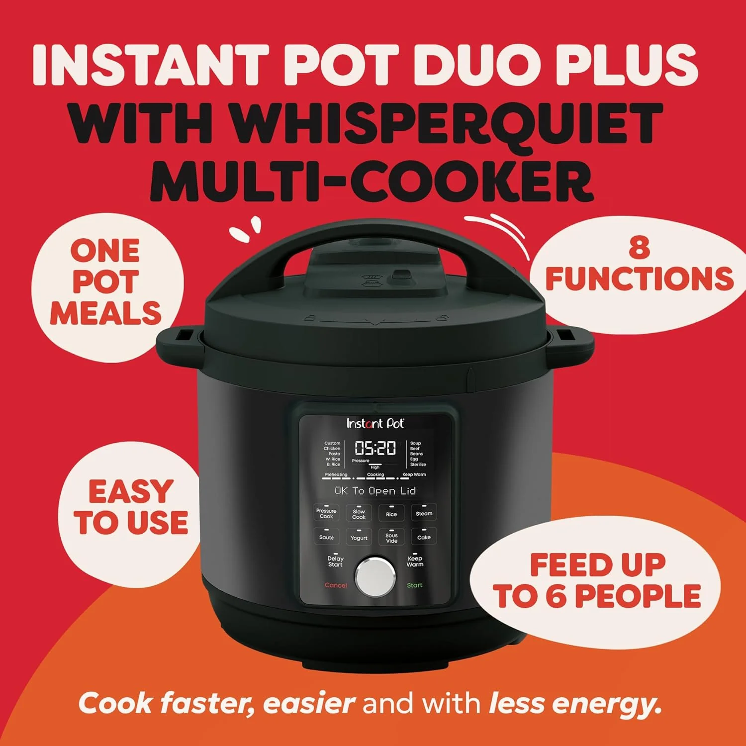 Instant Pot WhisperQuiet 9‑in‑1 Multi‑Cooker – 6 L Smart Pressure Cooker - Image 2