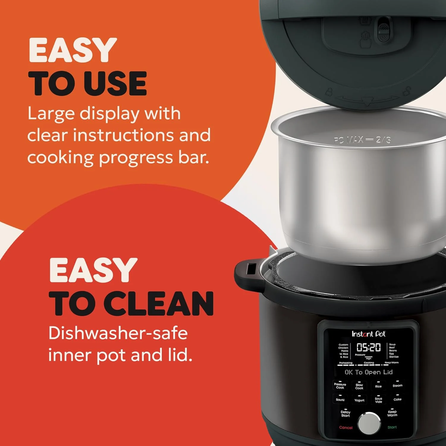 Instant Pot WhisperQuiet 9‑in‑1 Multi‑Cooker – 6 L Smart Pressure Cooker - Image 3