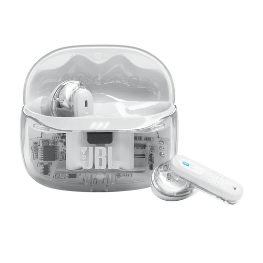 JBL Tune Beam 2 Ghost Edition True Wireless Noise-Cancelling Earbuds | JBLTBEAM2GWHT