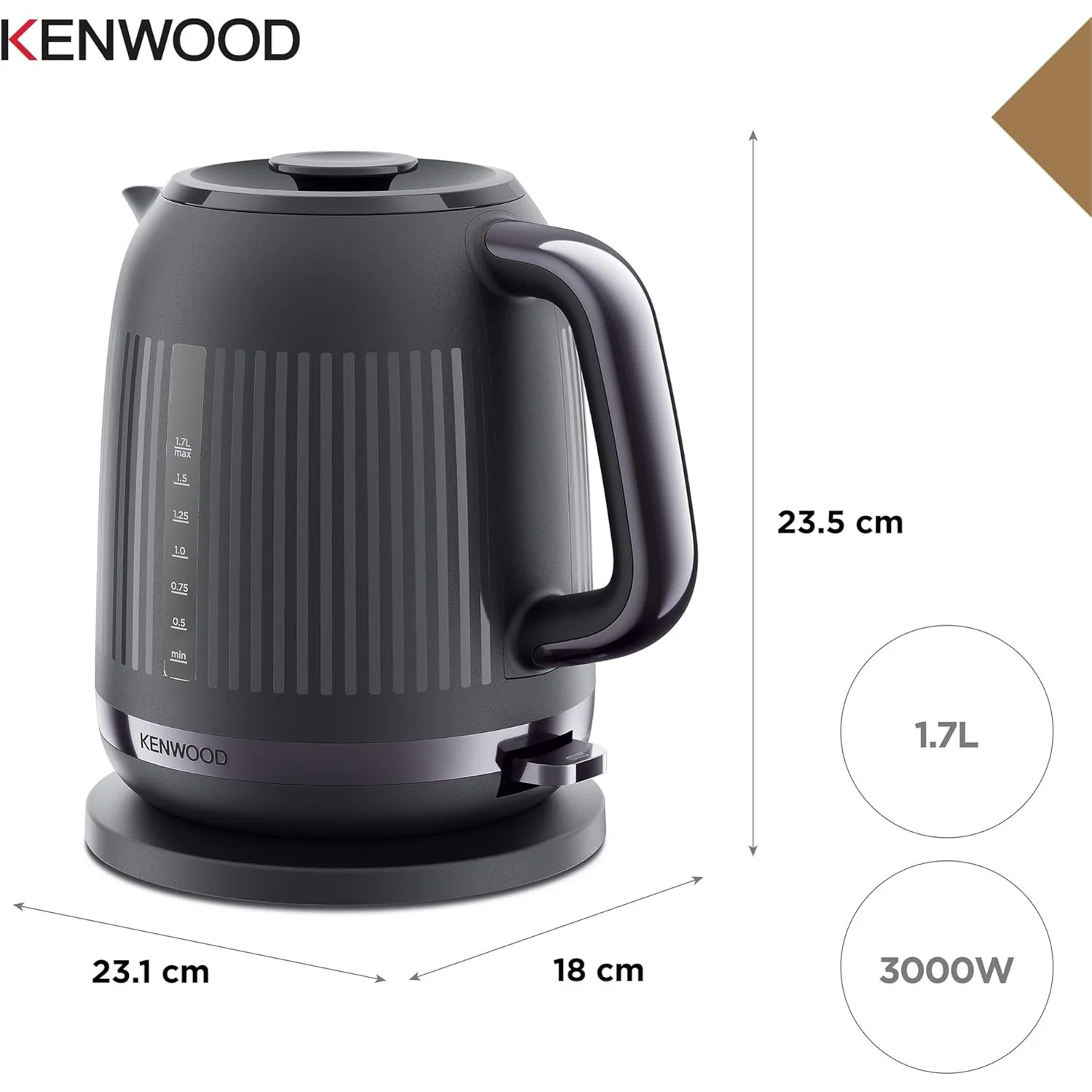 Kenwood Dusk Grey Kettle | ZJP30.000GY - Image 2