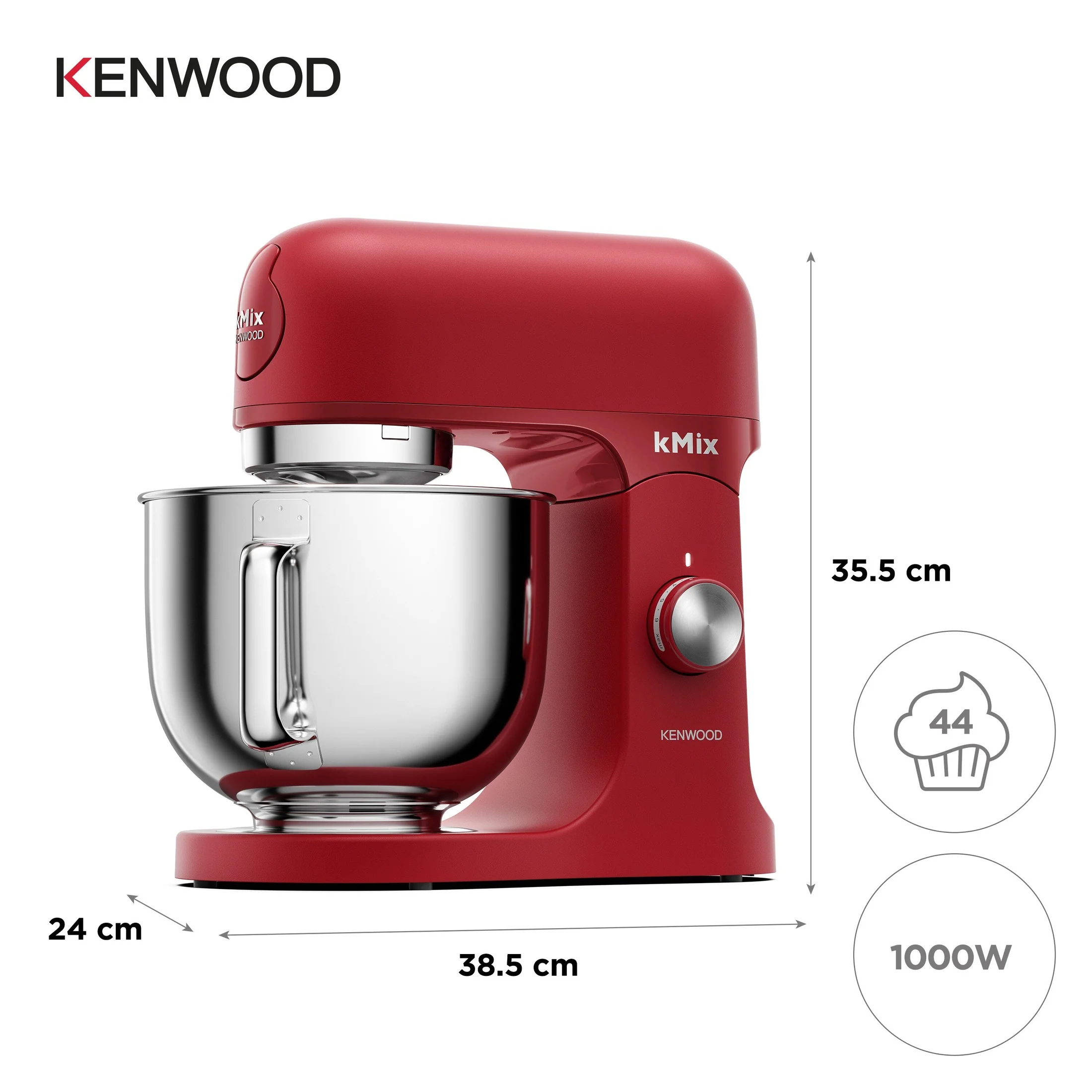 Kenwood kMix 5L Bold Red Stand Mixer | KMX751ARD - Image 5