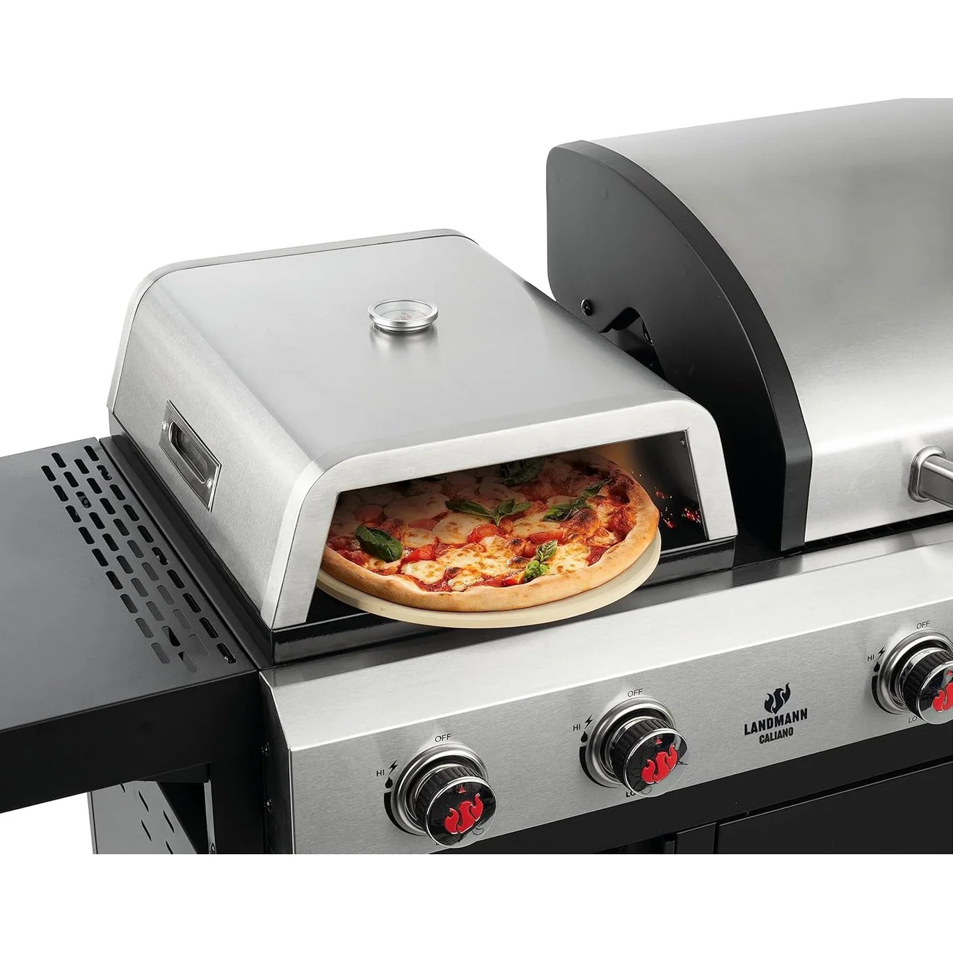 Landmann Caliano 6.1 Cast Iron Gas BBQ with Integrated Pizza Oven | 11937 - Image 3