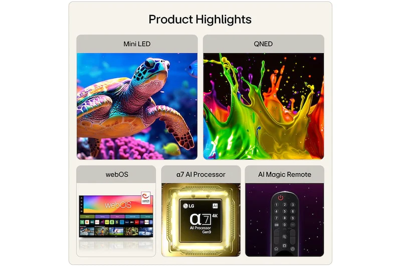 LG 85-inch 4K QNED Smart TV | 85QNED7EB3A.AEI - Image 3