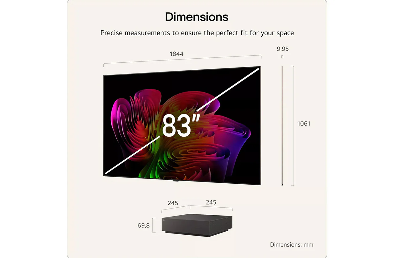 LG 83-inch W6-series 4K OLED Wallpaper TV | OLED83W69LA.AEI - Image 3