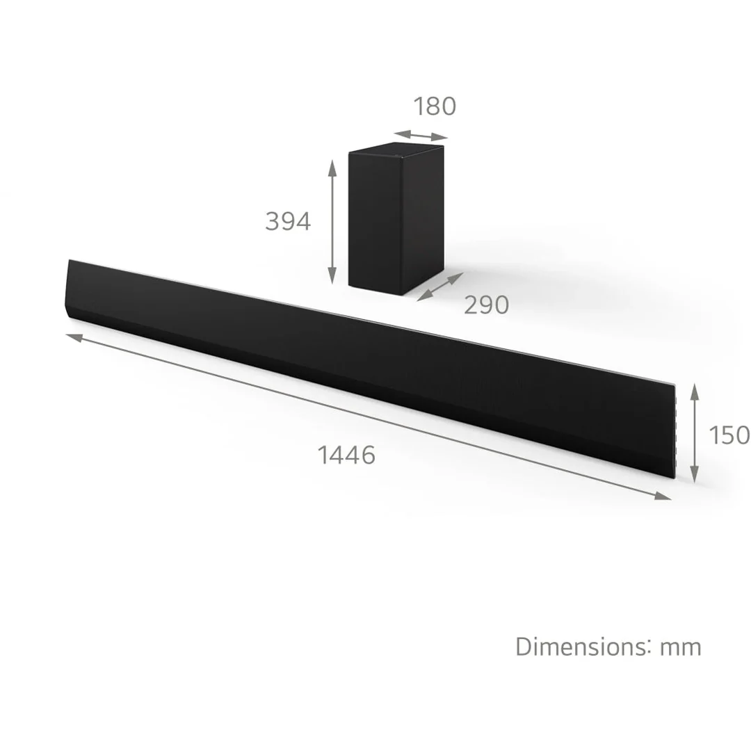 LG USG10TY Sound Bar, Black | USG10TY.DGBRLLK - Image 2