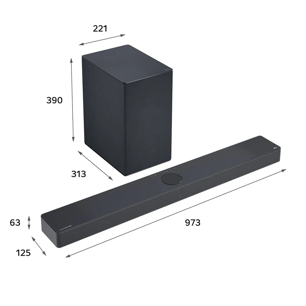 LG USC9S 3.1.3ch Wireless Sound Bar with Subwoofer | USC9S.DGBRLLK - Image 4