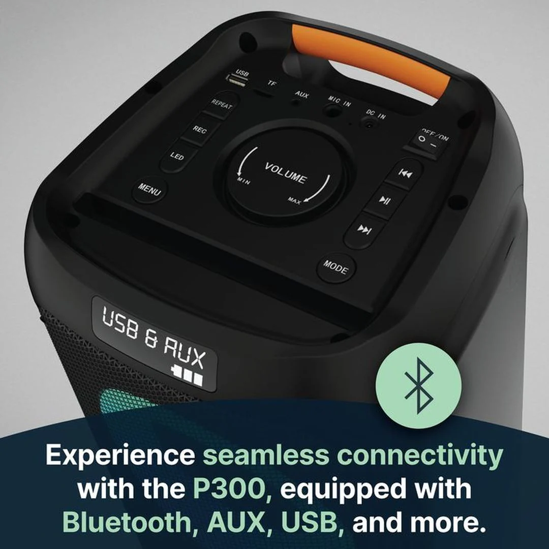 Majority P300 Bluetooth Megasound Party Speaker - Black - Image 2