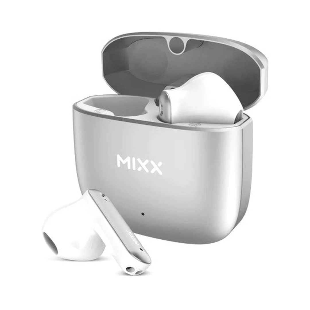 Mixx Streambuds Custom 2 TWS Earphonce Silver White | SBCU-02-SW-366 - Image 2