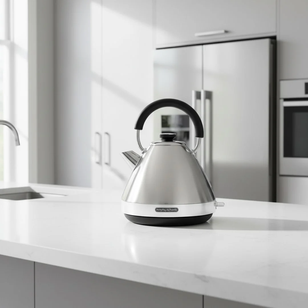 Morphy Richards Venture 1.5L Silver Pyramid Kettle | 100130 - Image 3