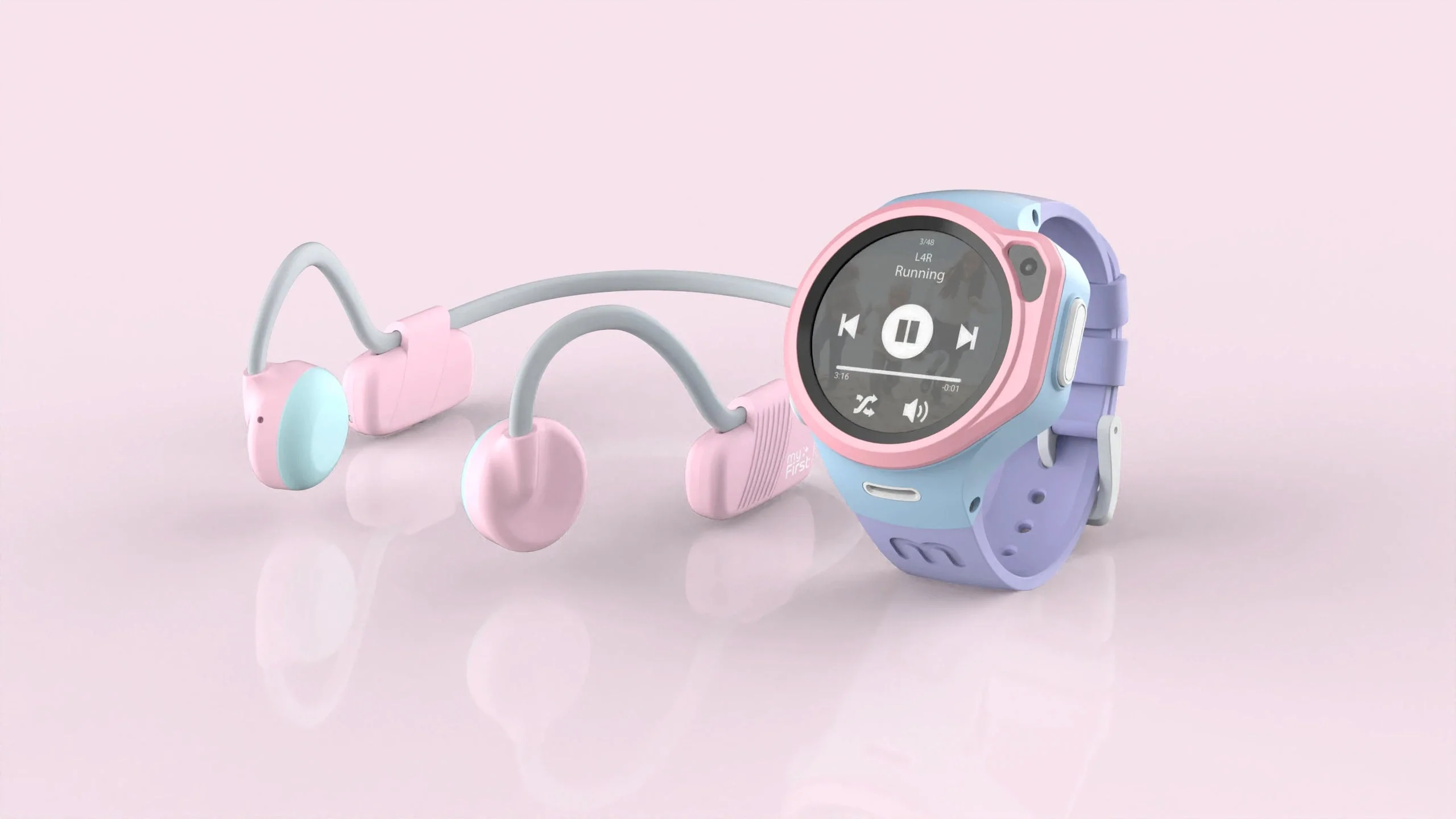 myFirst Headphones BC Wireless Lite - Bone Conduction, 85dB Safe, IP68 Waterproof - Pink | 256-FH8504SA-PK01 - Image 6