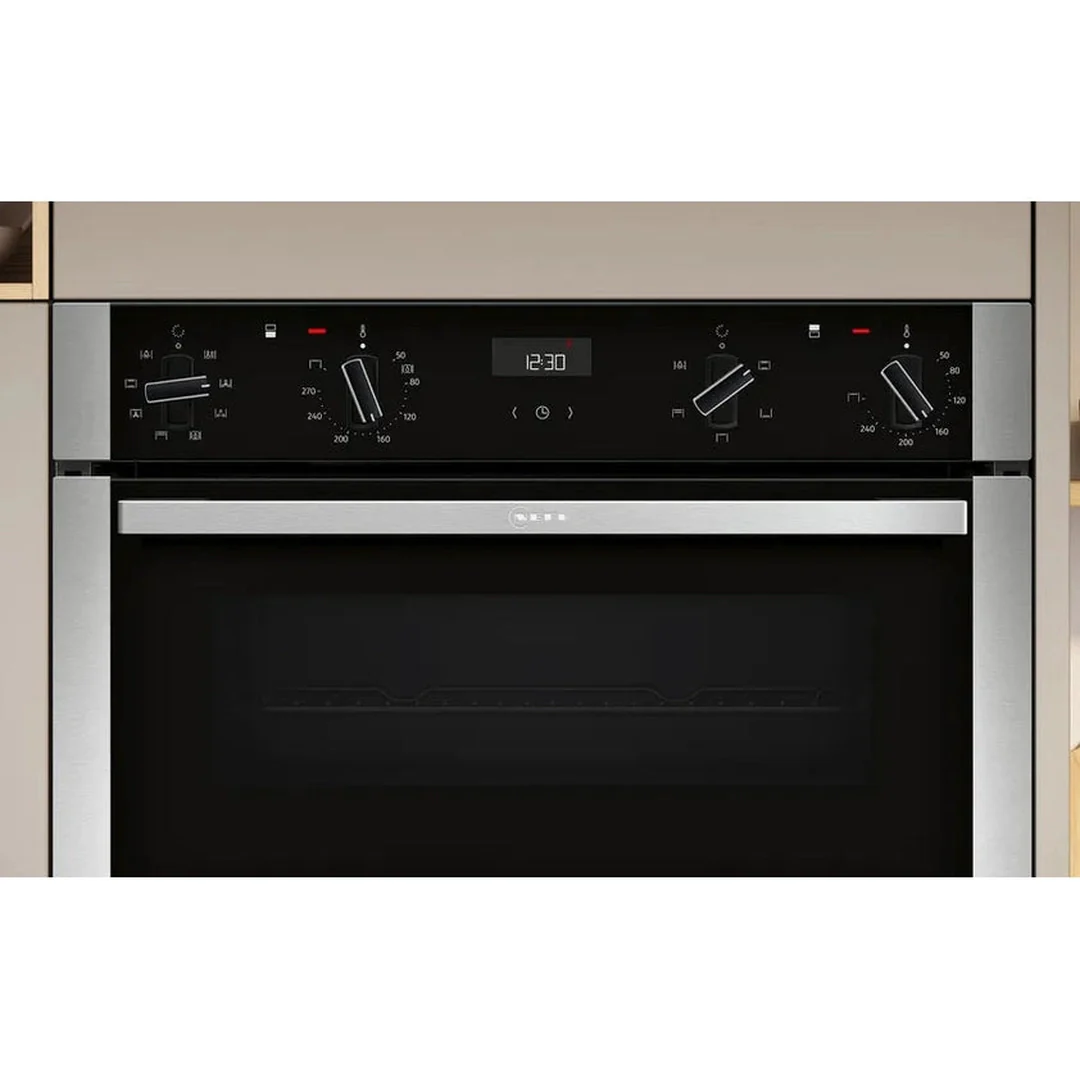 Neff N50 59.4cm Built-In Electric Double Oven – Stainless Steel | U1ACE2AN3B - Image 4