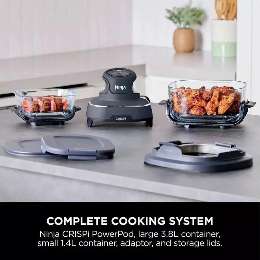Ninja Crispi™ 4-in-1 Portable Glass Air Fryer Cooking System - Blue | FN101UKGY - Image 4