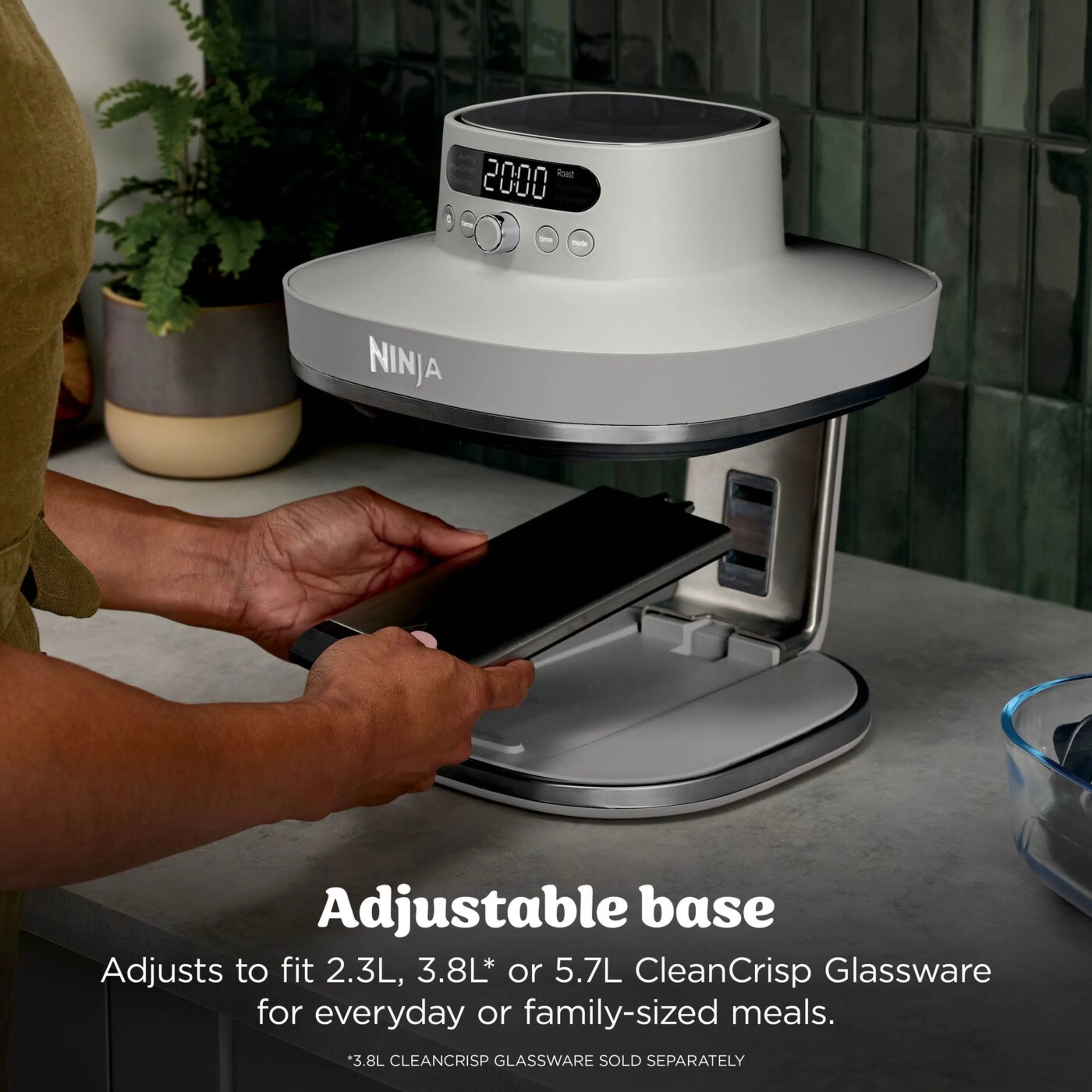 Ninja CRISPi PRO 7-in-1 XL Glass Air Fryer - Bone | AS101UKLG - Image 2