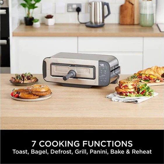 Ninja Foodi 3‑in‑1 Toaster, Grill &amp; Panini Press | ST202UK (Stainless Steel) - Image 5