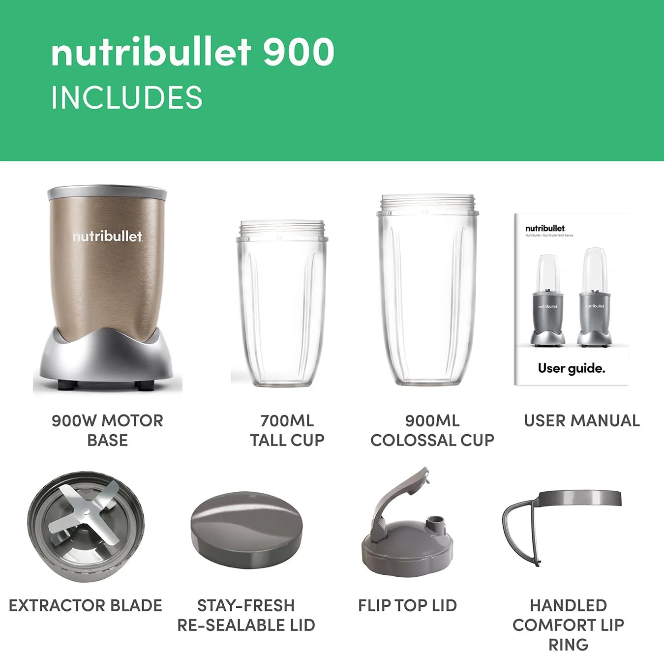 Nutribullet Pro 900W Personal Blender with BPA-Free Cup | NBLP9 - Image 2