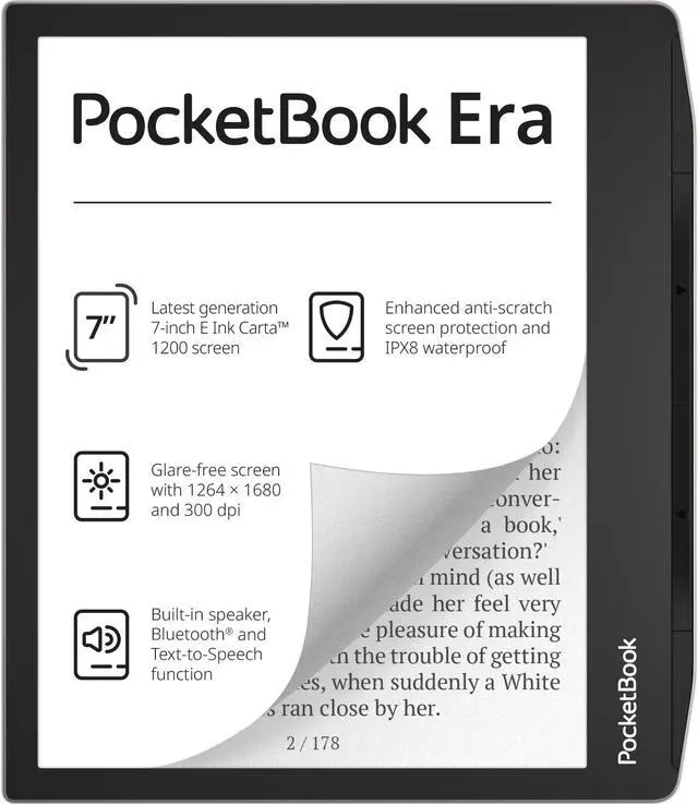 PocketBook Era - 7" E Ink Carta 1200 E-Reader - Stardust Silver | 253-PB700-U-16-WW