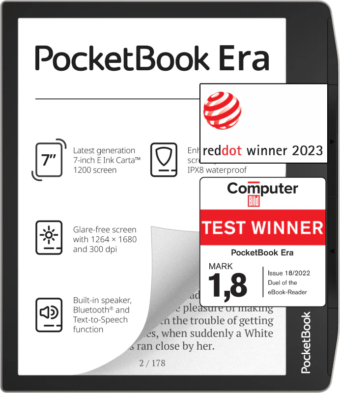 PocketBook Era - 7" E Ink Carta 1200 E-Reader - Stardust Silver | 253-PB700-U-16-WW - Image 5