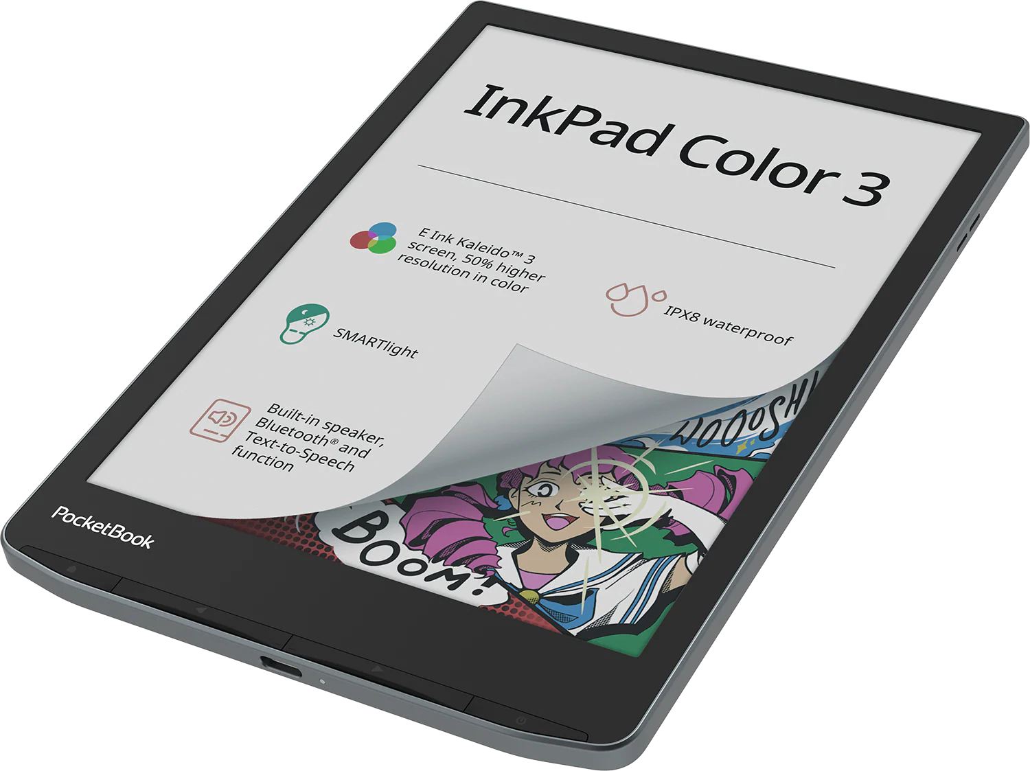 PocketBook InkPad Color 3 - 7.8" E Ink Kaleido 3 Colour E-Reader | 253-PB743K3-1-WW - Image 4