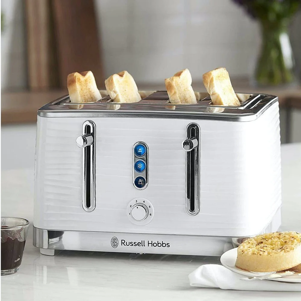 Russell Hobbs Inspire 4 Slice White Toaster | 24380 - Image 2