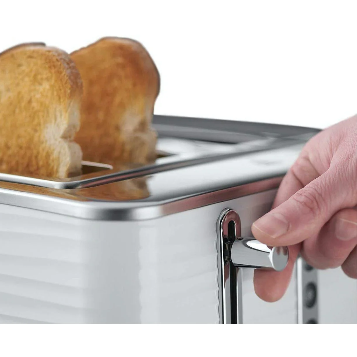 Russell Hobbs Inspire 4 Slice White Toaster | 24380 - Image 3