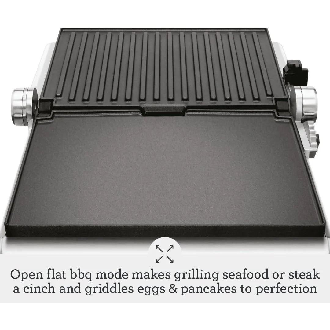 Sage 2400W Cast Aluminium Non-stick Smart Grill Pro - Brushed Stainless Steel| BGR840BSS - Image 5