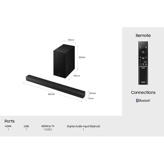 Samsung B650F Soundbar with Wireless Subwoofer | HW-B650F/XU - Image 9