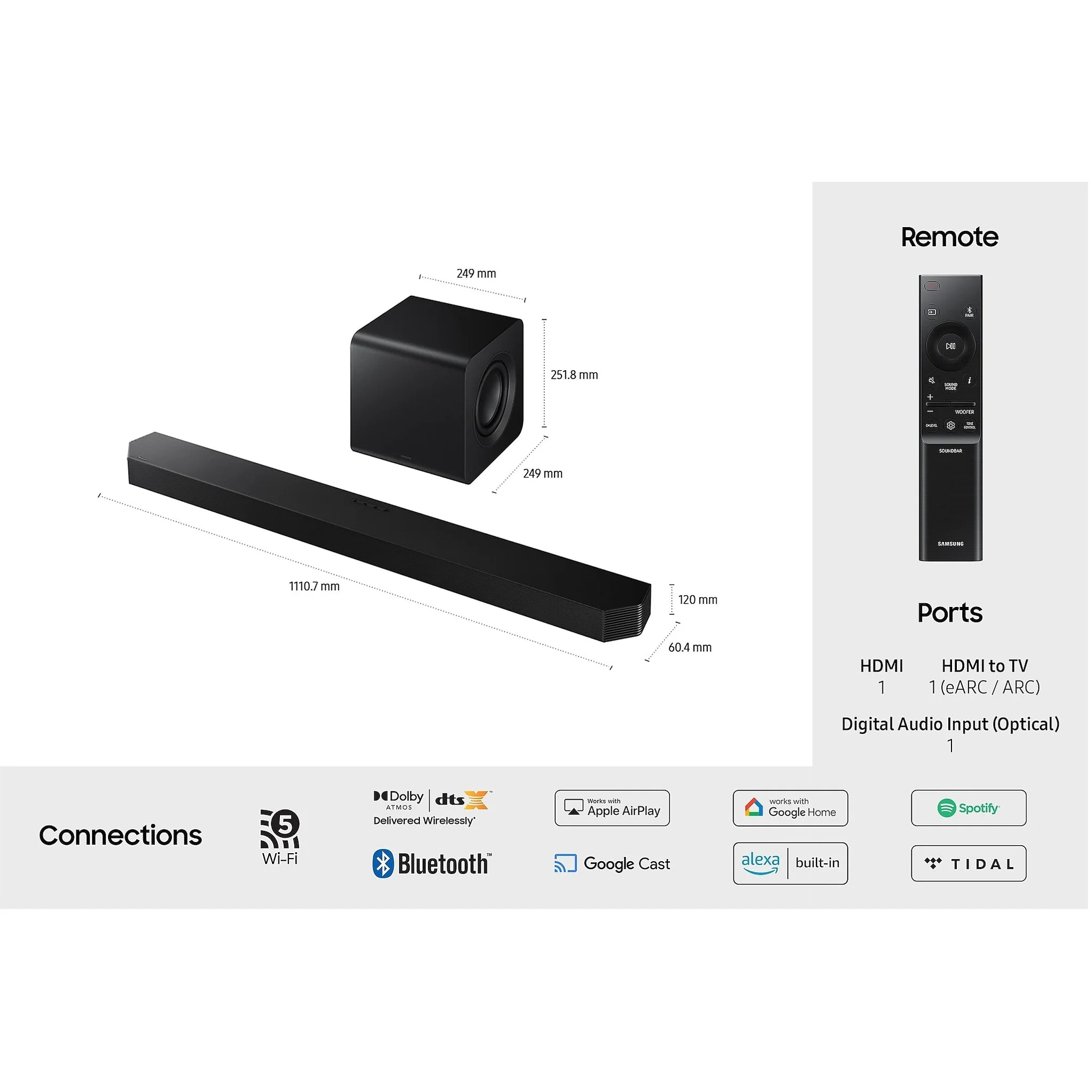 Samsung Q800F Q‑Series 5.1.2‑Channel Soundbar with Subwoofer | HW‑Q800F/XU - Image 8