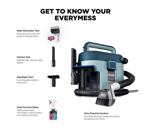 Shark EveryMess Portable 3-in-1 Stain Eliminator 2kg Wet Dry Vacuum | VX110UK - Image 10