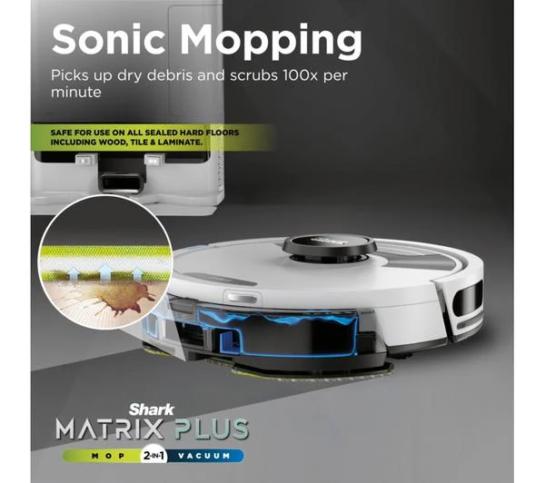 Shark Matrix Plus 2-in-1 Self-Empty Robot Vacuum & Mop | RV2620WAUKWH - Image 5
