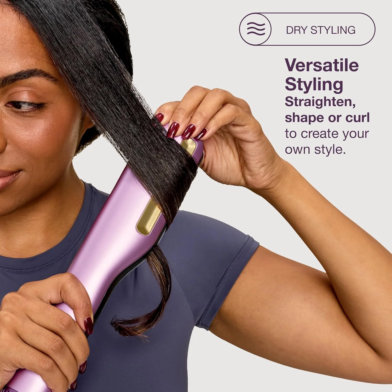 Shark SilkiPro Ceramic Hair Straightener & Dryer | HT401UKPU - Image 10