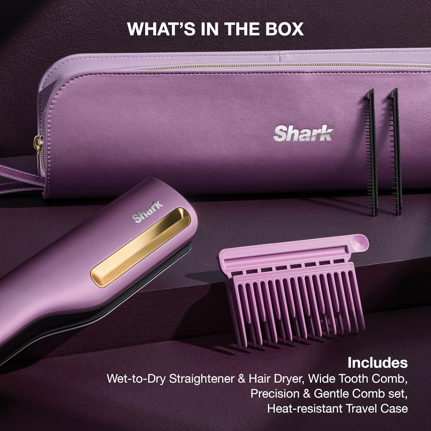 Shark SilkiPro Ceramic Hair Straightener & Dryer | HT401UKPU - Image 13