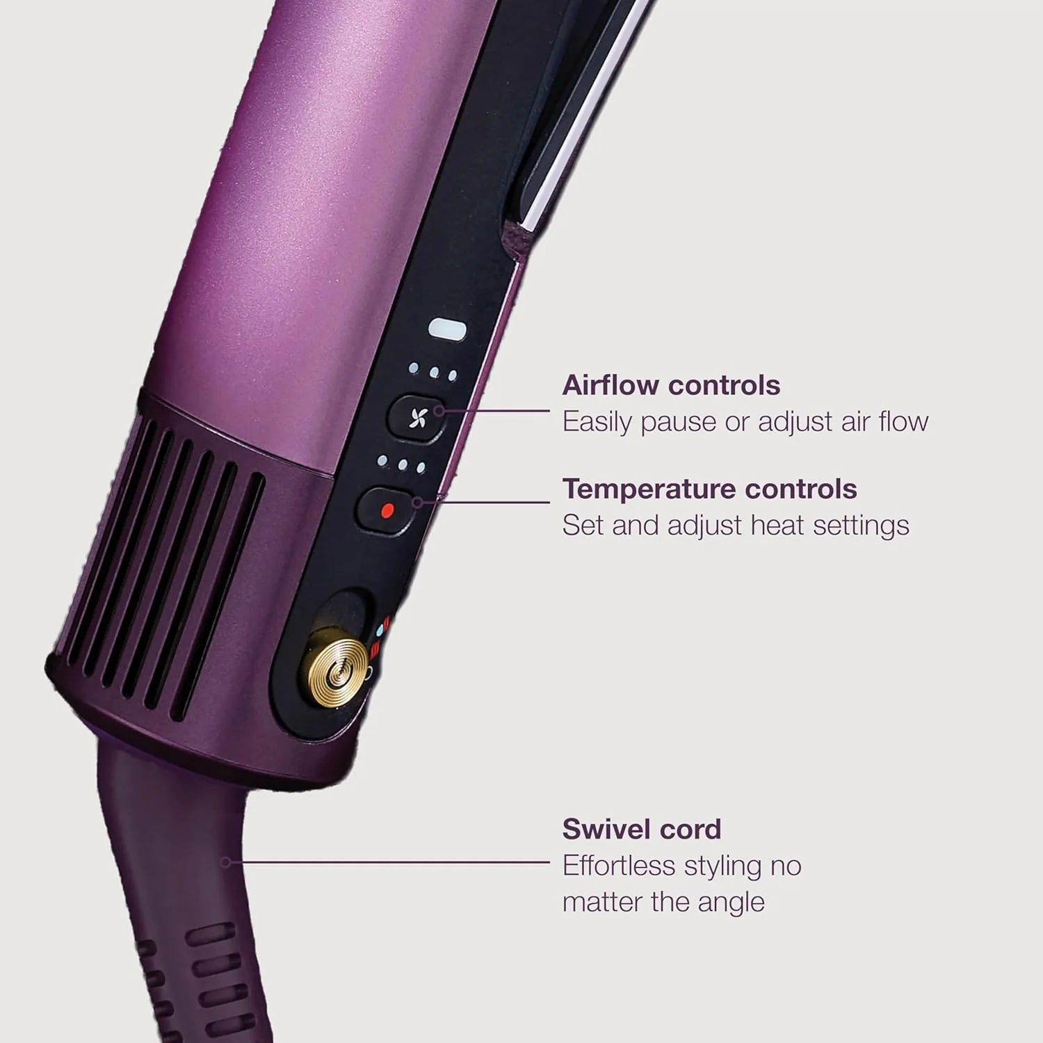 Shark SilkiPro Ceramic Hair Straightener & Dryer | HT401UKPU - Image 4