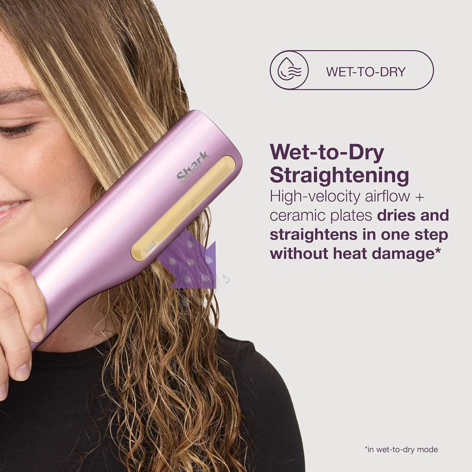 Shark SilkiPro Ceramic Hair Straightener & Dryer | HT401UKPU - Image 7
