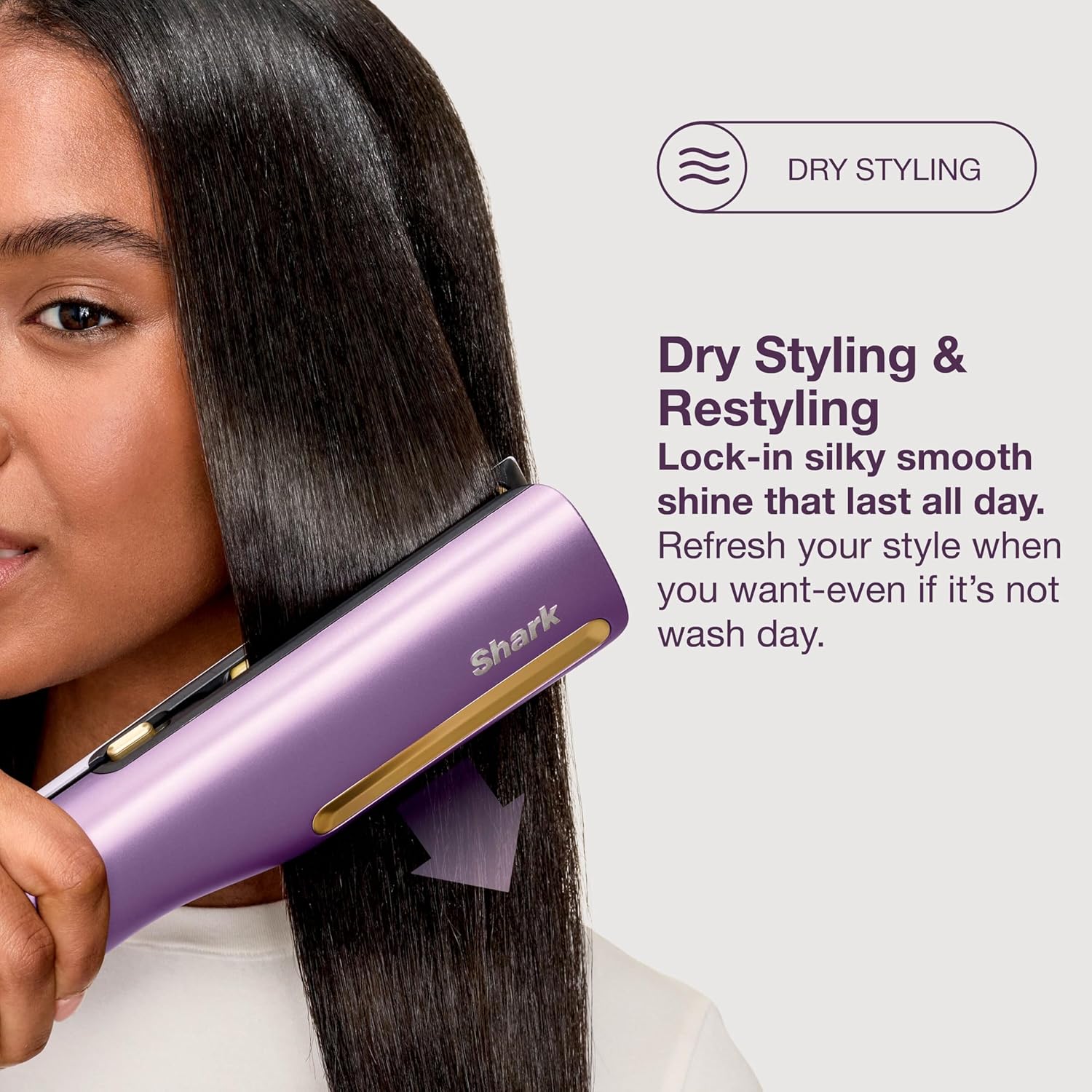 Shark SilkiPro Ceramic Hair Straightener & Dryer | HT401UKPU - Image 8