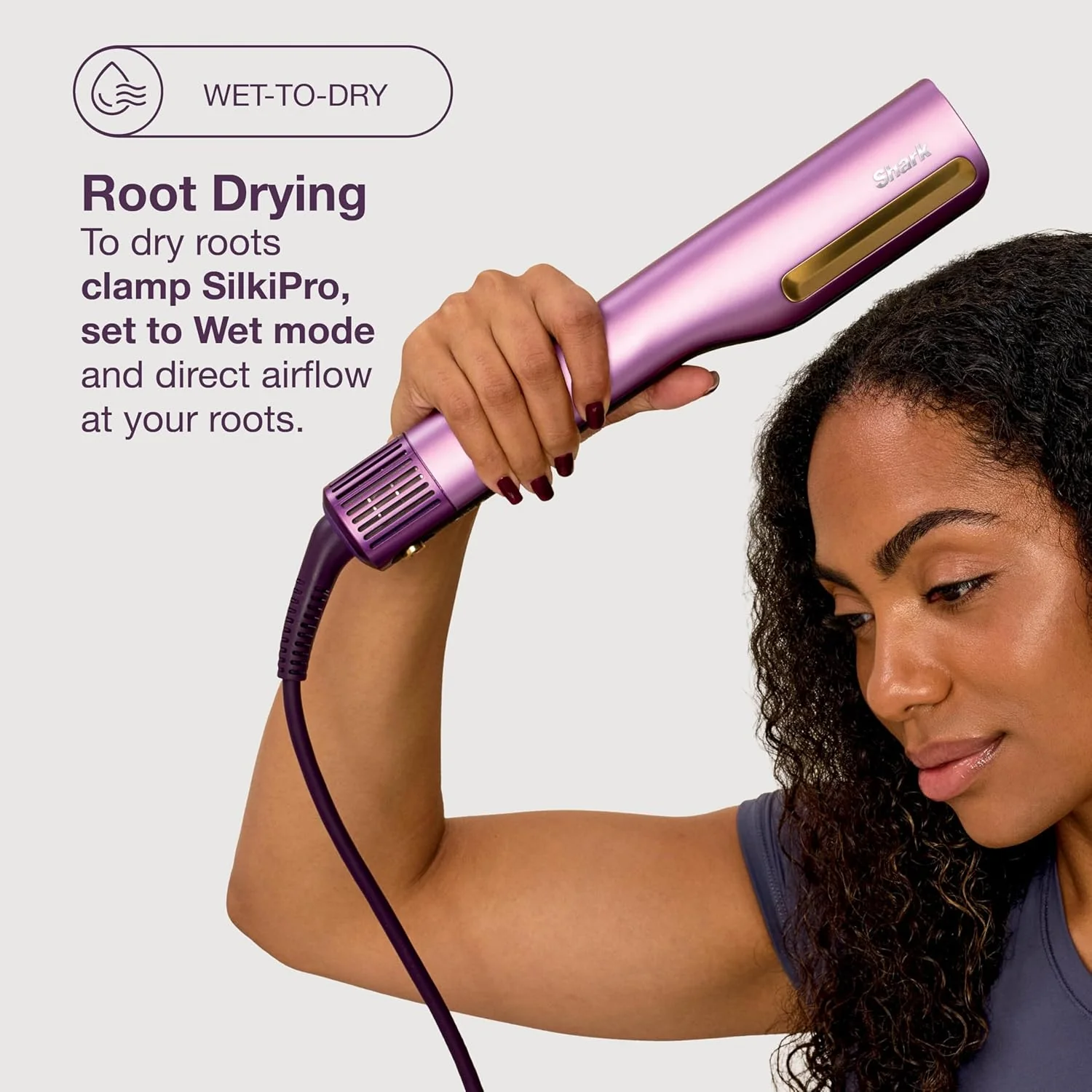 Shark SilkiPro Ceramic Hair Straightener & Dryer | HT401UKPU - Image 9