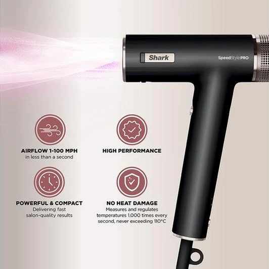 SHARK SpeedStyle Pro HD731UK 3-in-1 Hair Dryer - Black | HD731UK - Image 7