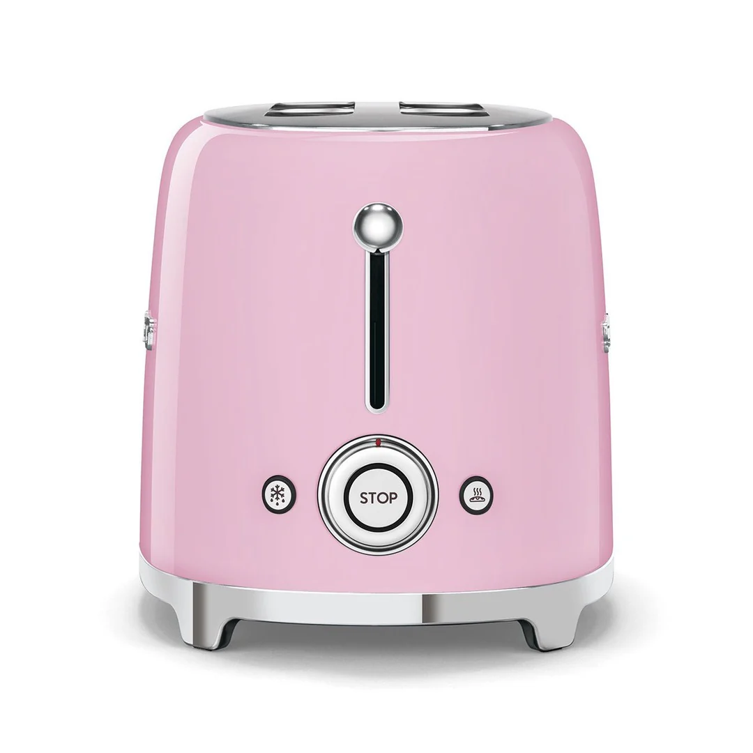 Smeg 50's Retro Style 2 Slice Toaster | Pink - Image 3