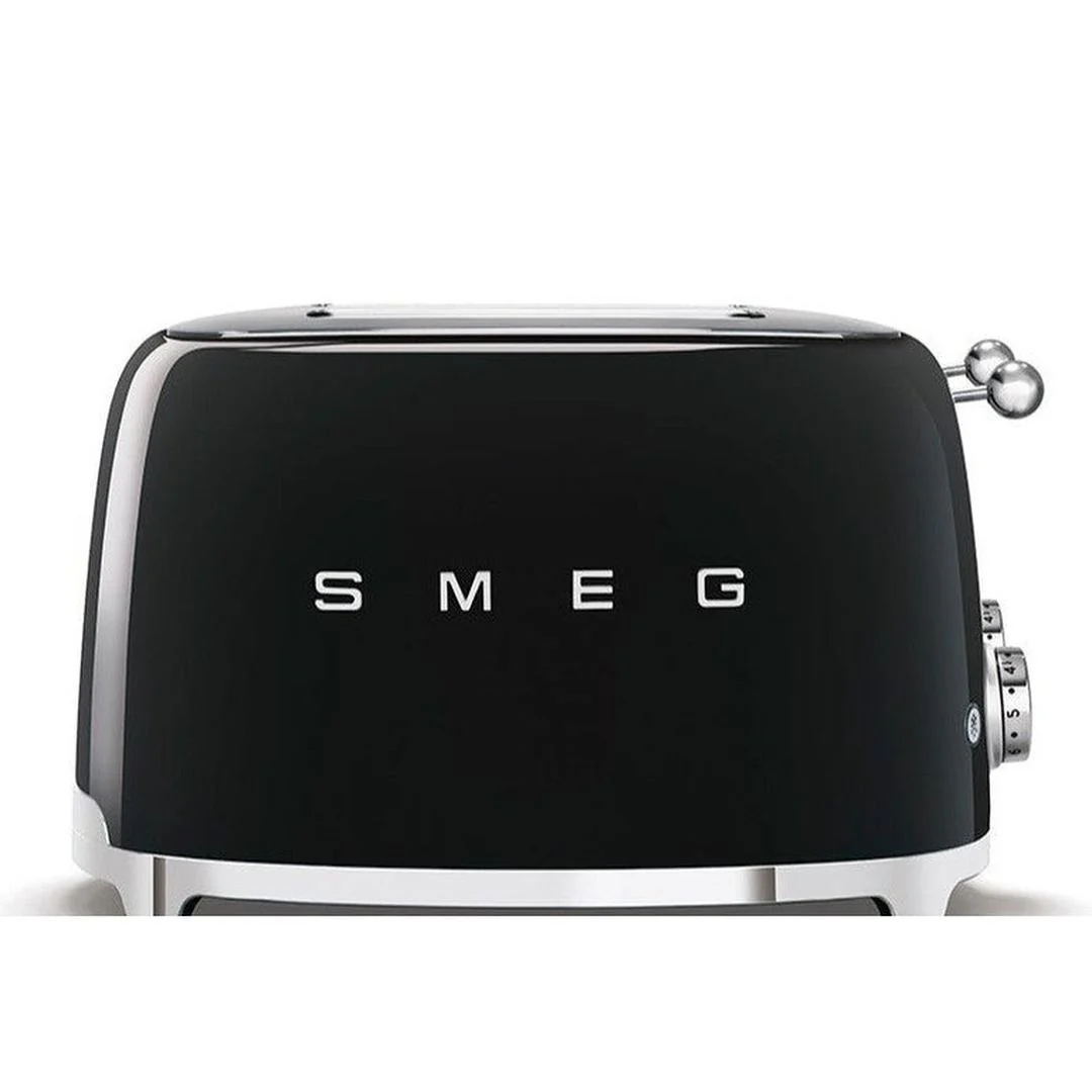 Smeg 50's Retro Style 4 Slice Black Toaster | TSF03BLUK - Image 2