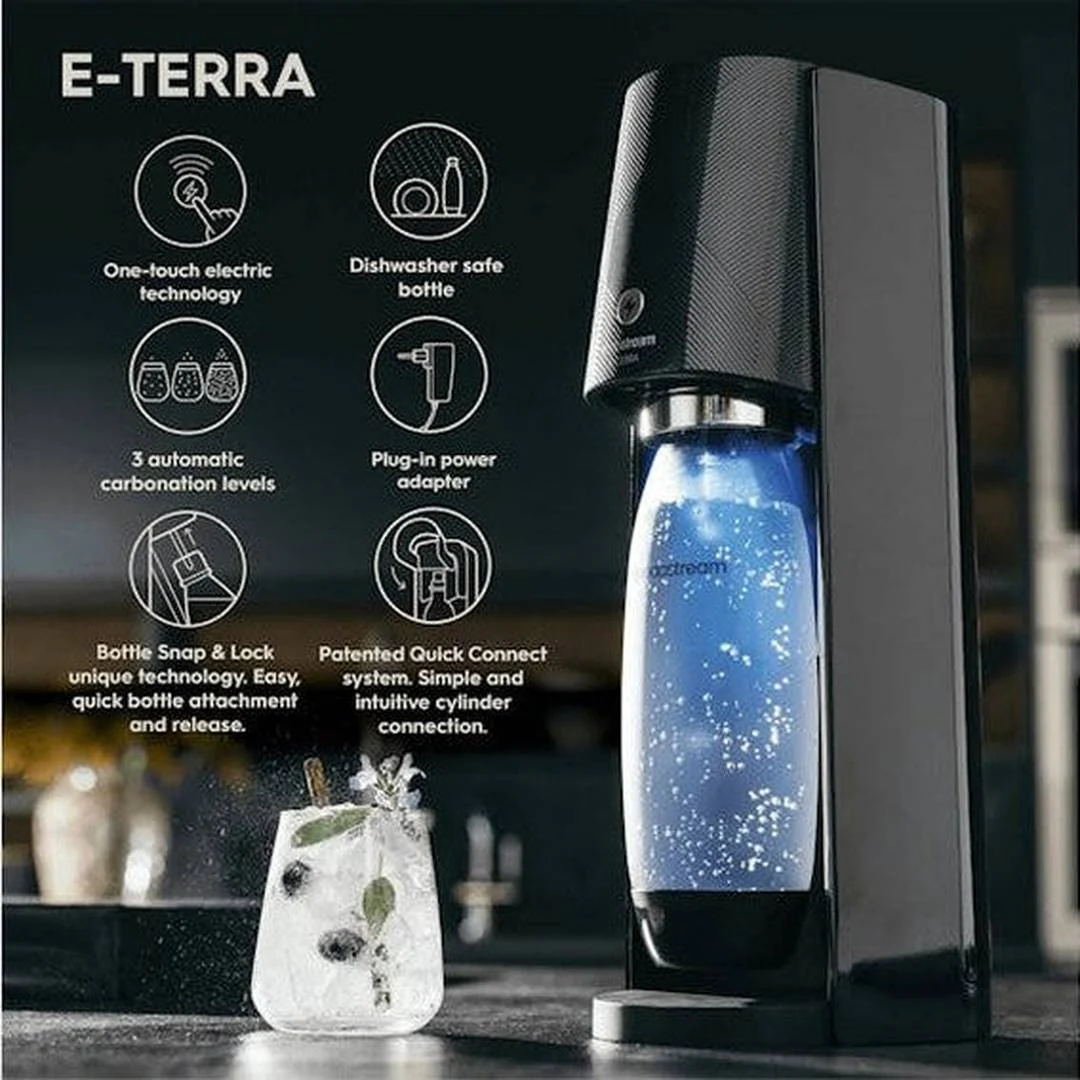 SodaStream E-Terra Electric Sparkling Water Maker Black | 1012911441 - Image 4