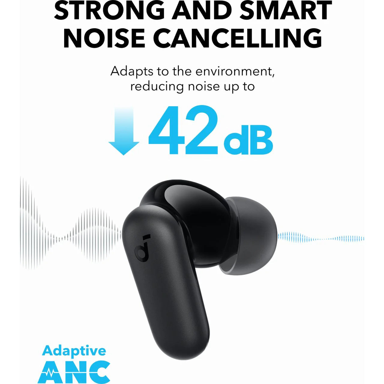 Soundcore R50i NC True Wireless Earbuds Black | A3959G11 - Image 2