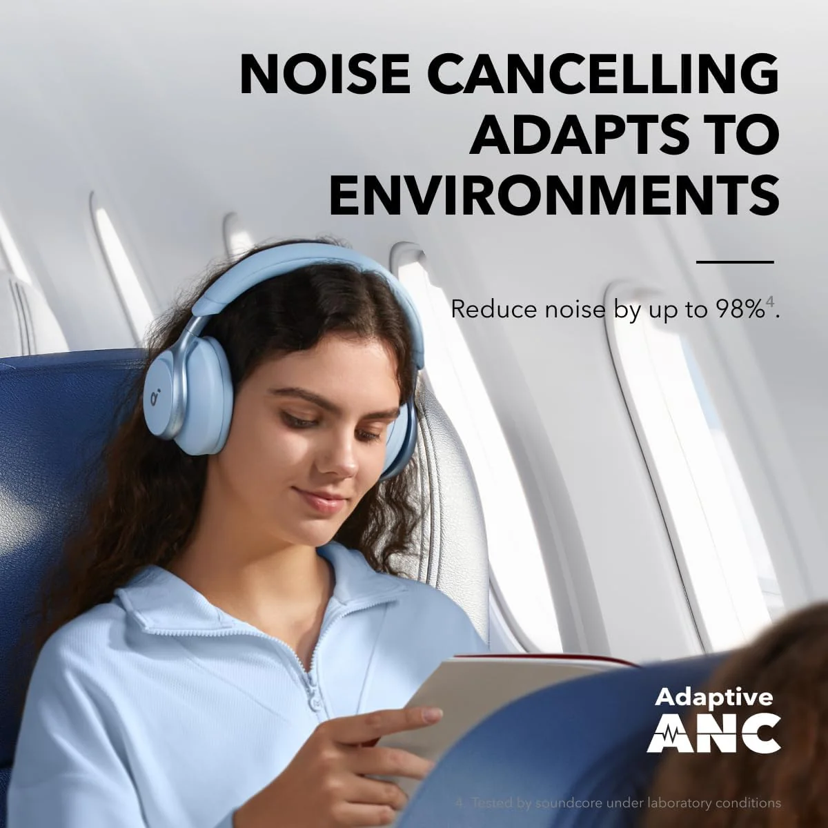 Soundcore Space One Adaptive ANC Headphones - Blue | A3035G31 - Image 5