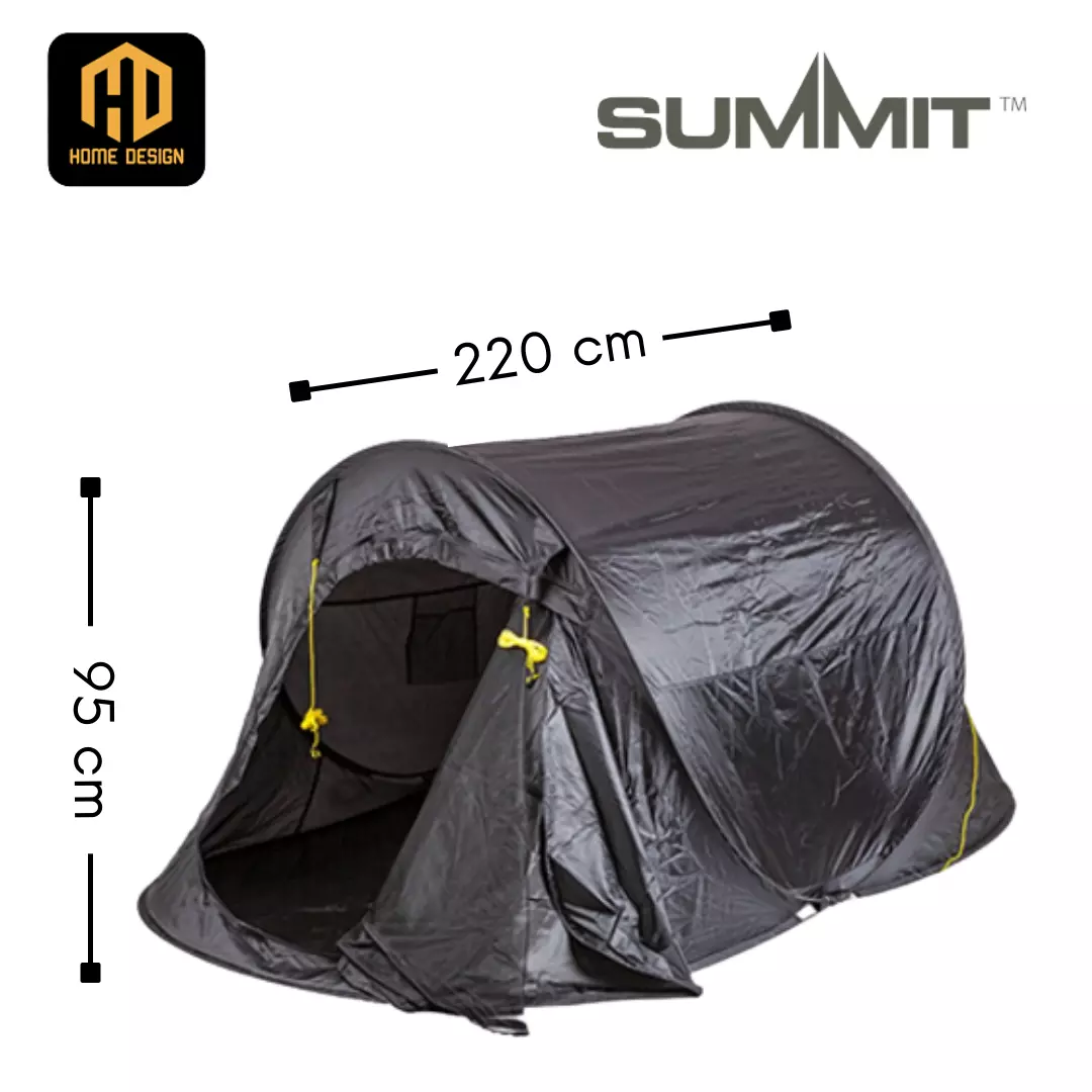 Summit 2 Person Pop Up Tent in Black | 571138 - Image 2