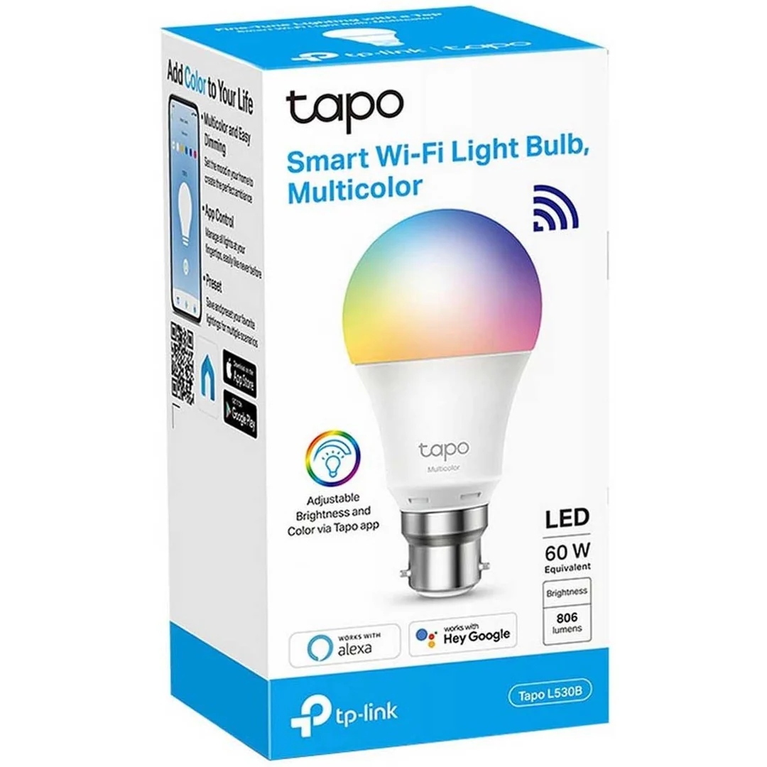 Tapo Wi-Fi Smart Bulb | Multicolour | Bayonet