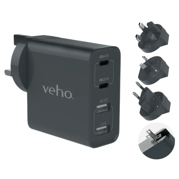 Veho TA-45 45W Multi-Region Universal USB Travel Charger | VAA-700-TA45 - Image 7