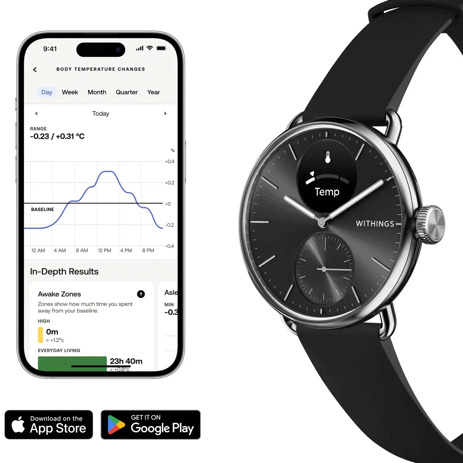 Withings ScanWatch 2 - Advanced Health Monitor with ECG & SpO2 - 38mm Black | 78-HWA10-model 1-All-Int - Image 3
